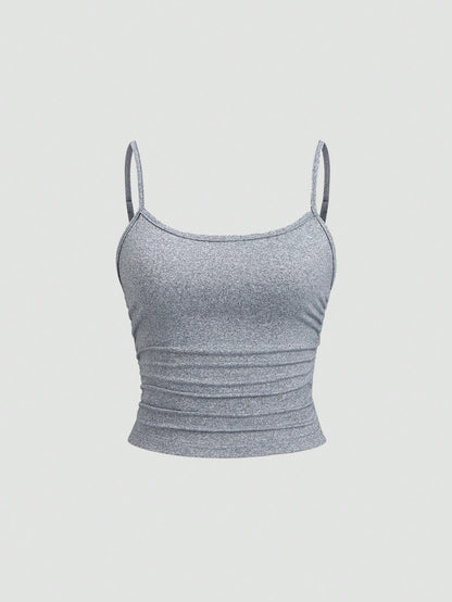Sweetra Women's Fitted Cami Top, Slim Fit, Layering Sleeveless Top Y2K