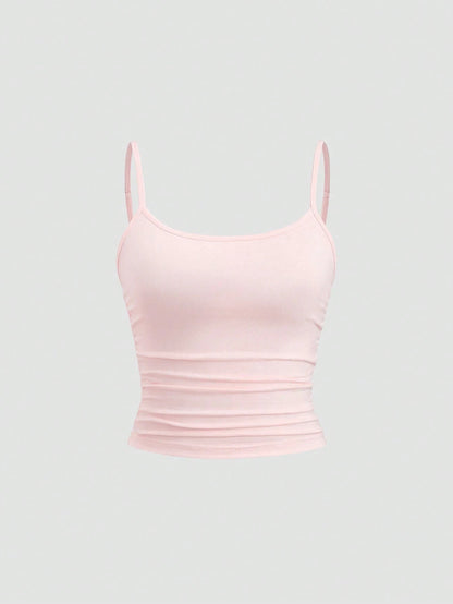 Sweetra Women's Fitted Cami Top, Slim Fit, Layering Sleeveless Top Y2K