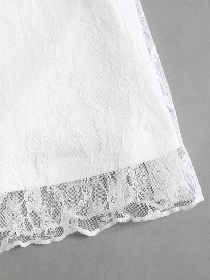 Sweetra Women's Sexy White Lace Mermaid Maxi Skirt, Spring/Summer Fall Cloth For Women