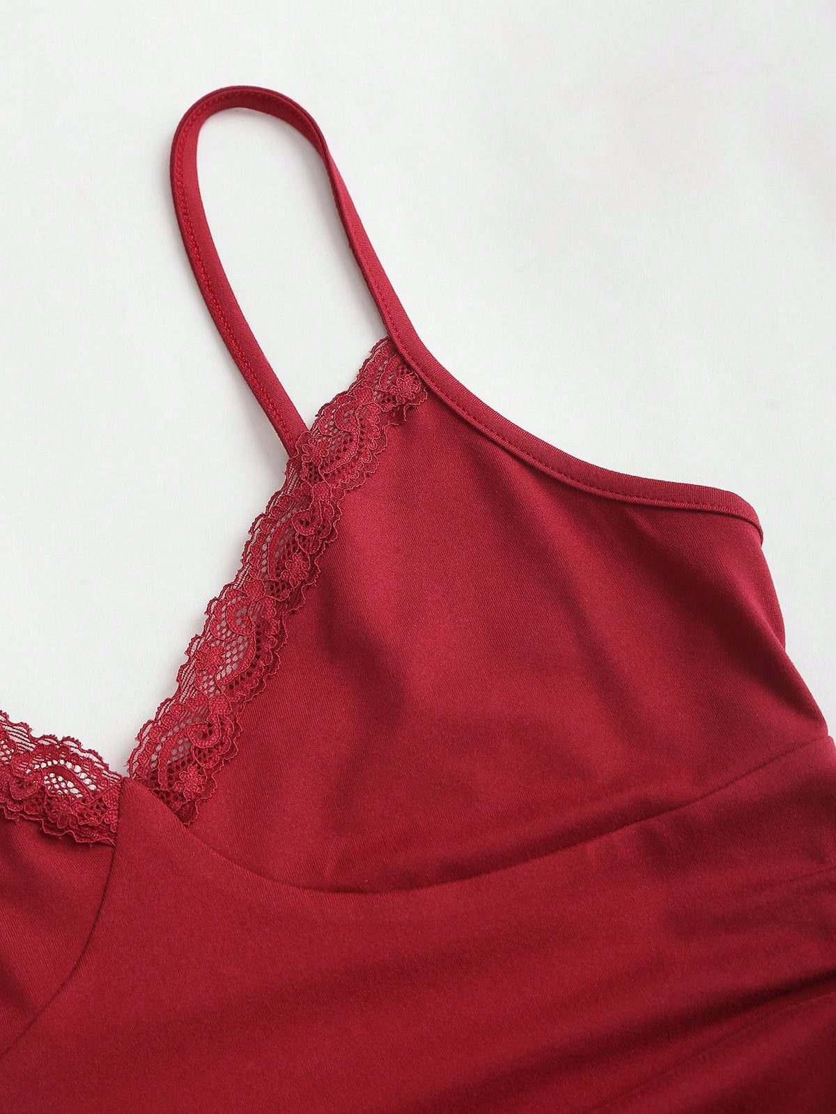 Sweetra Women's Y2K Sexy Lace Trim Ruched 3pcs Set