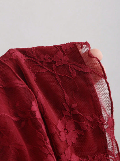 Sweetra Y2K Sexy Lace Halter Elegant Sweet Pleated Chiffon Dress, Suitable For Commuting