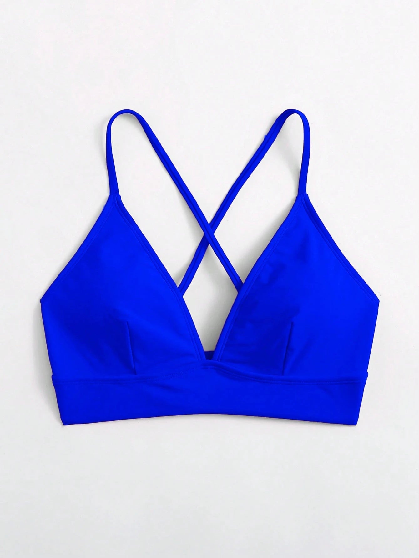 Swim Basics Summer Beach Criss Cross Back Bikini Top