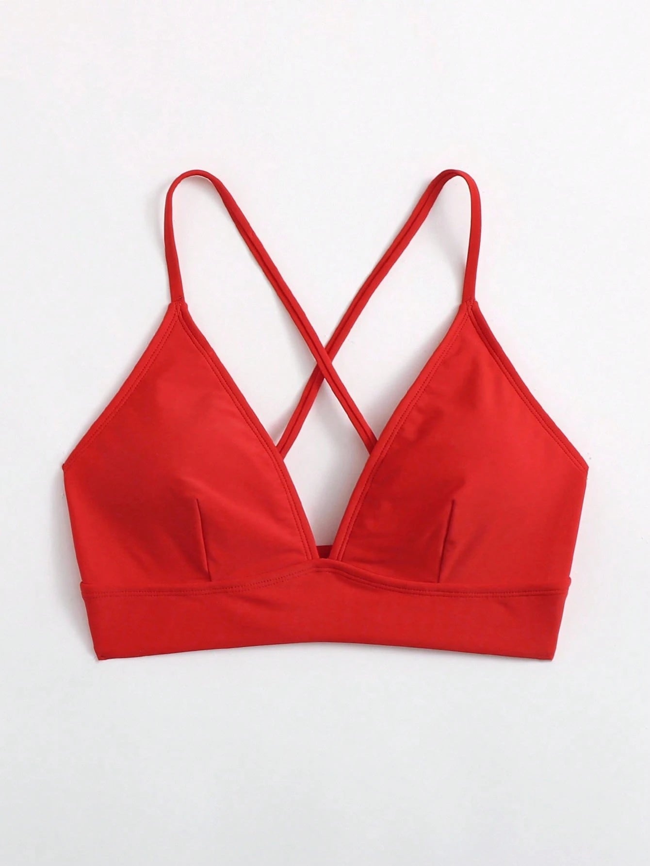 Swim Basics Summer Beach Criss Cross Back Bikini Top