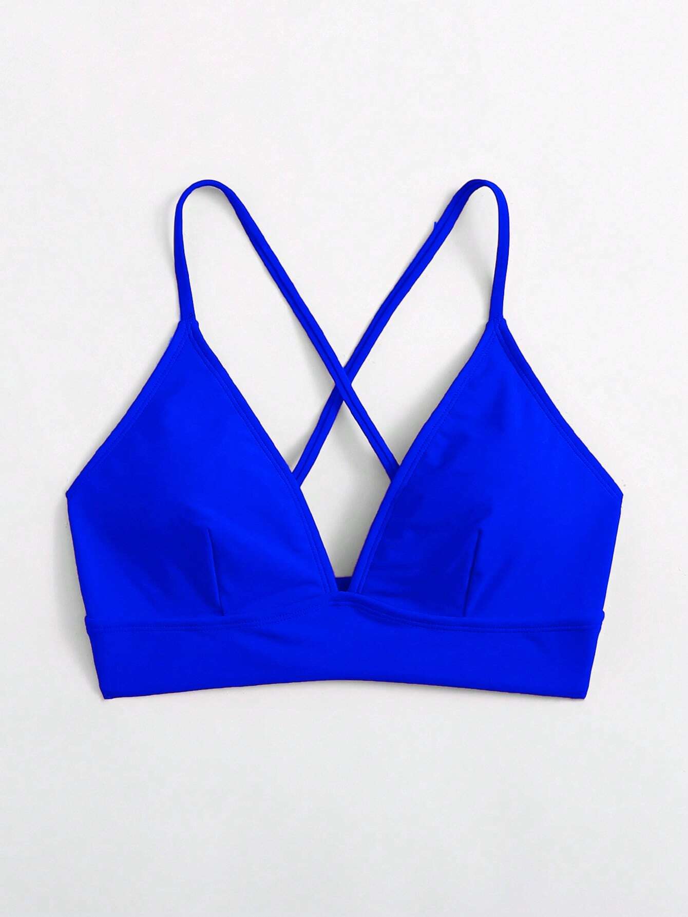 Swim Basics Summer Beach Criss Cross Back Bikini Top