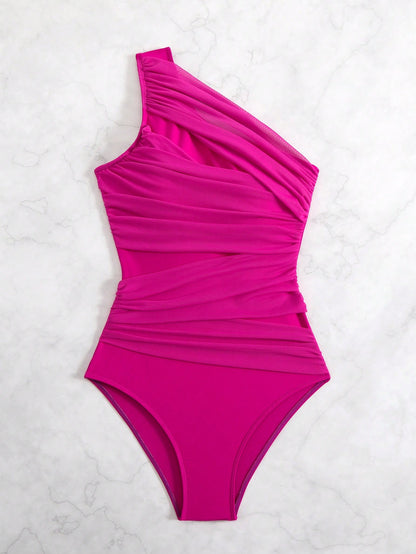 Swim Beach Summer Outfits For Women, Minimalist Style One Piece Swimsuit, Suitable For Summer