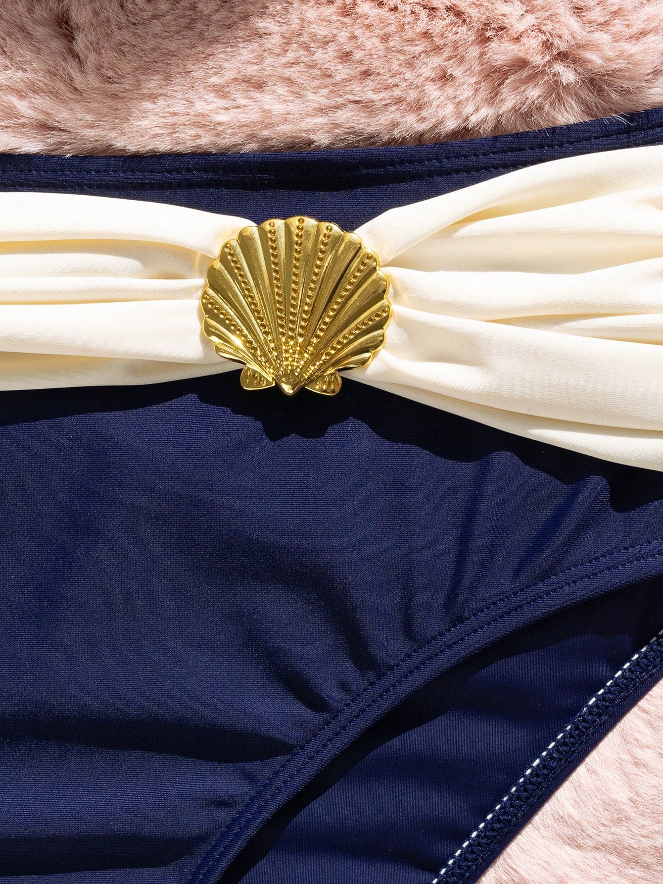 Swim Chiccia Women's Solid Color Underwire Bikini Set With High Waist Bottoms, Spring/Summer Bikini Set Navy Blue Bikini Set Vintage Women Two Pieces Sets Swimwear