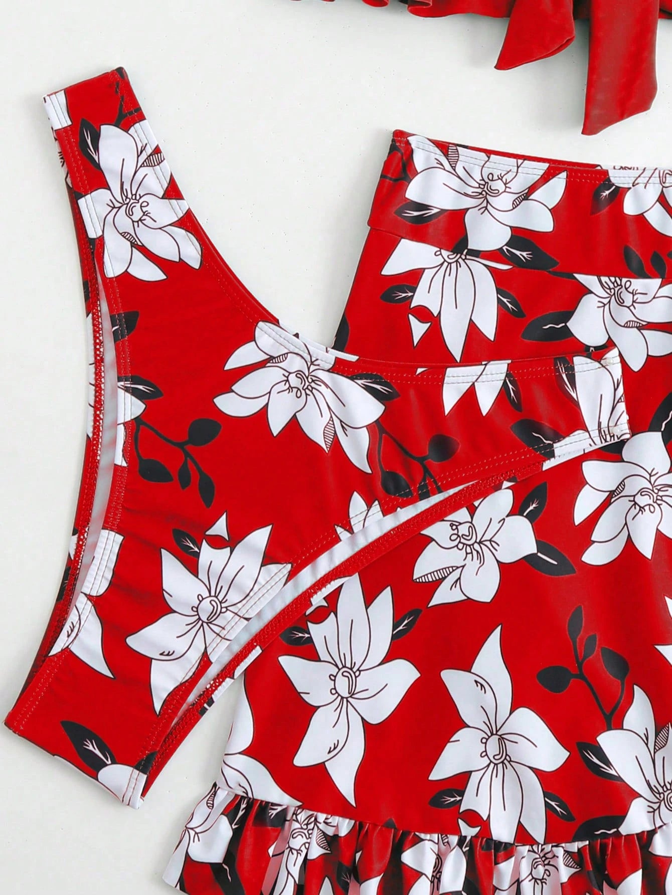 Swim Lushoire 3pcs/Set Random Print Tankini Swimsuit