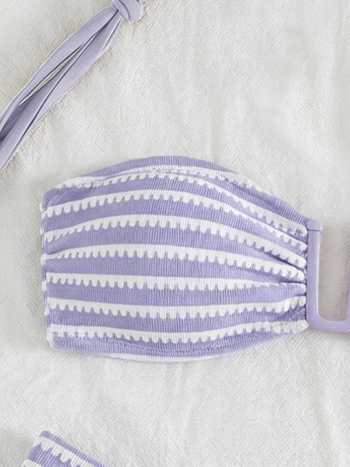 Swim Lushoire Solid Color Glossy Textured Fabric Detachable Shoulder Strap Bandeau Strapless 2-Way Wear Pants Side Ruched U-Neck Deep V-Neck Women's Minimalist Elegant Spring Summer Beach Bikini Swims