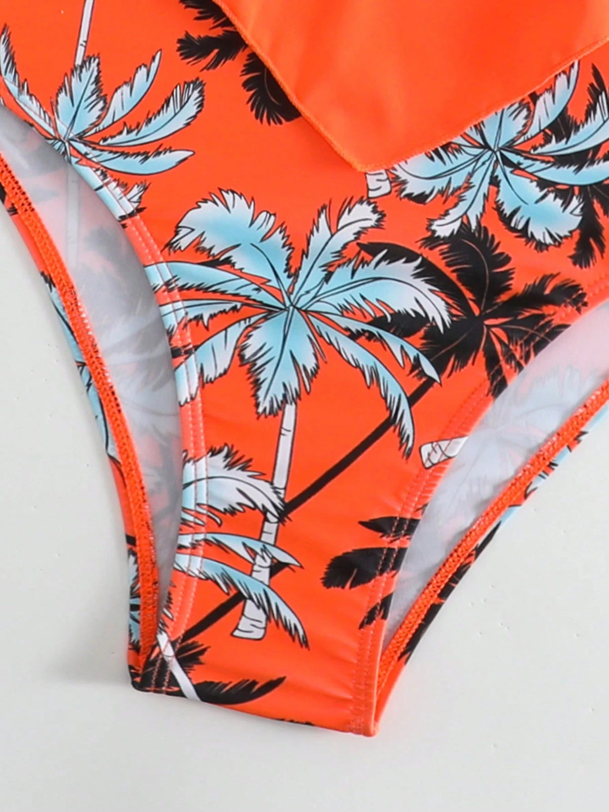 Swim Lushoire Summer Beach Tropical Print Hanky Hem Tankini Swimwear Set, Bathing Suit