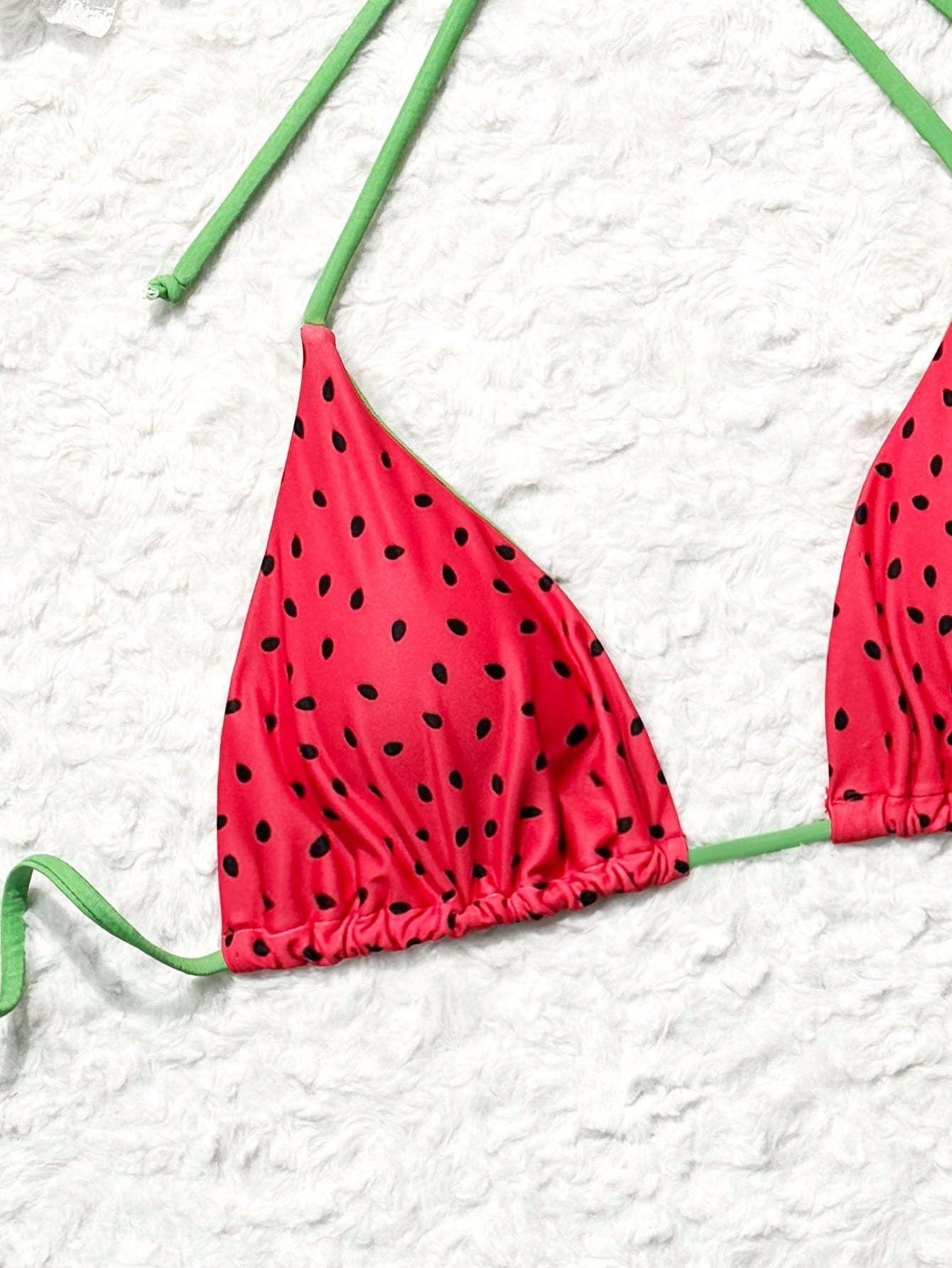 Swim Mod Summer Beach Colorblock Print Halter Swimwear Top