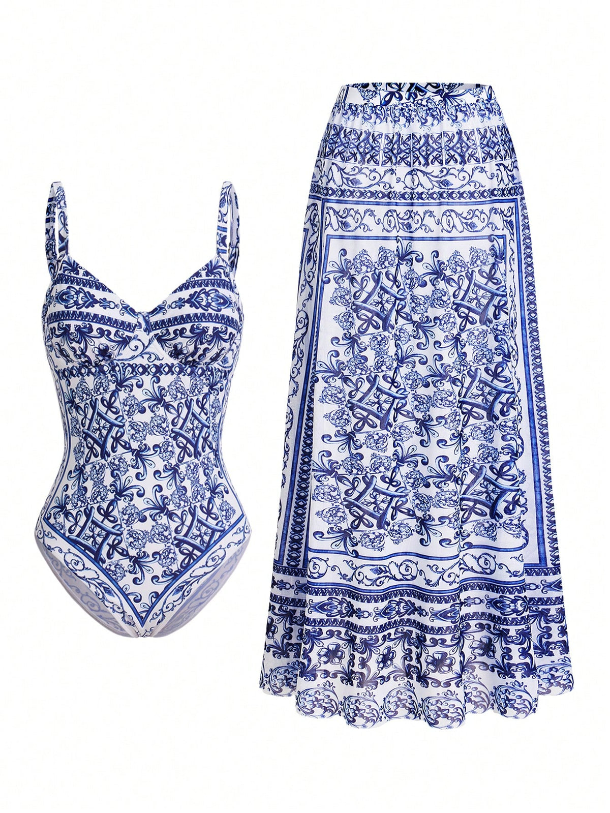 Swim Oasis Oasis Paisley Print Premium 2 Pieces Swimsuit For Summer Beach Vacation
