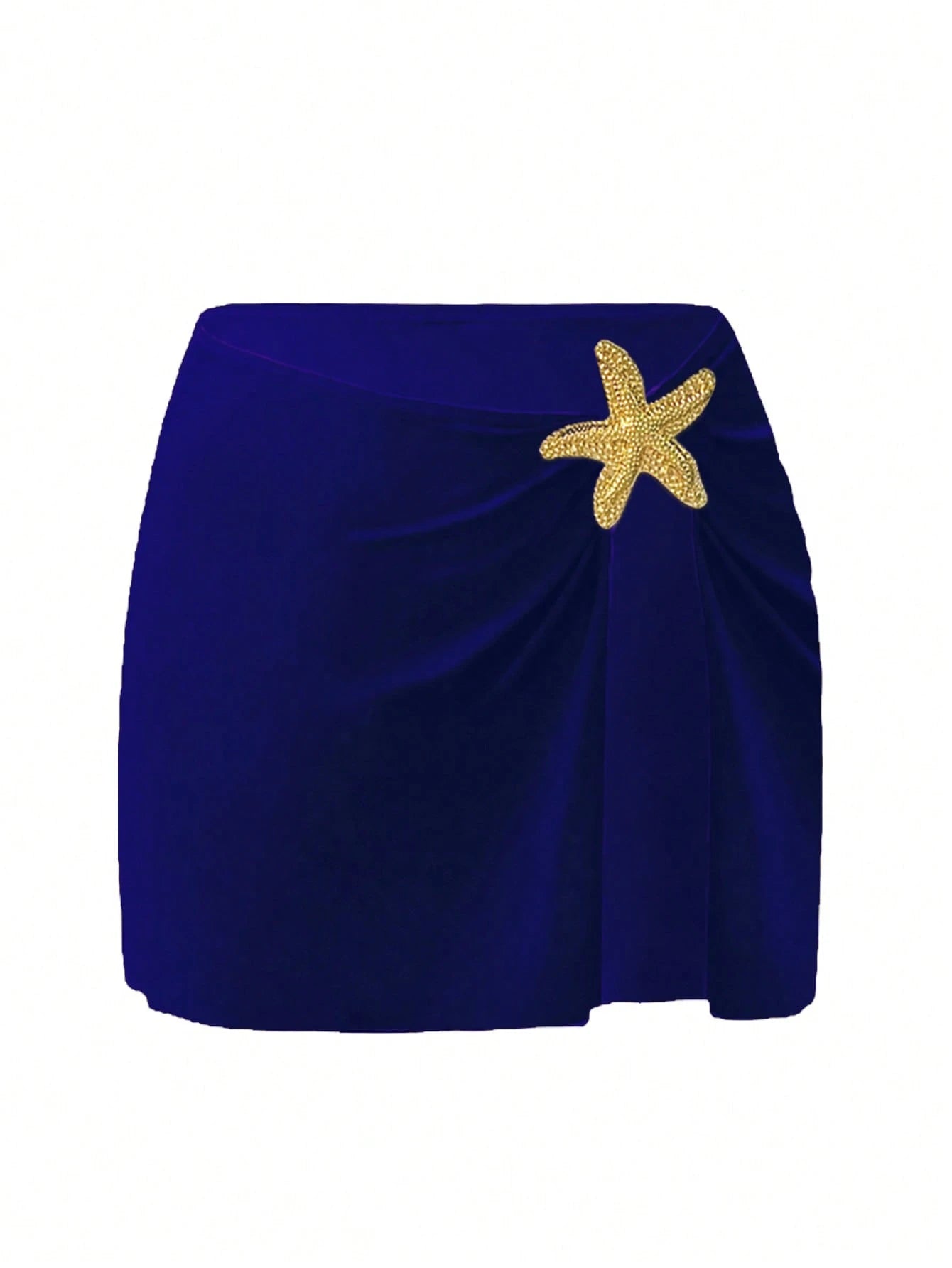 Swim Oasis Royal Blue Summer Tropical Beach Holiday Vacation Women's Cute Pentagram Decor Tummy Control One-Piece Swimsuit,Y2k Pool Outfit Holiday Swimsuits