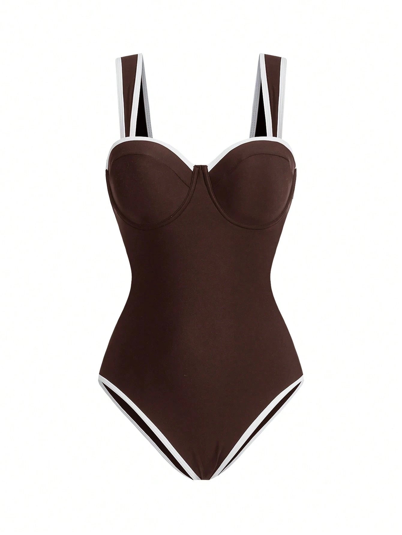 Swim Oasis Women Spring/Summer Beach Swimwear, Solid Colour One-Piece Swimsuit+ Skirt, Going Out Outfit