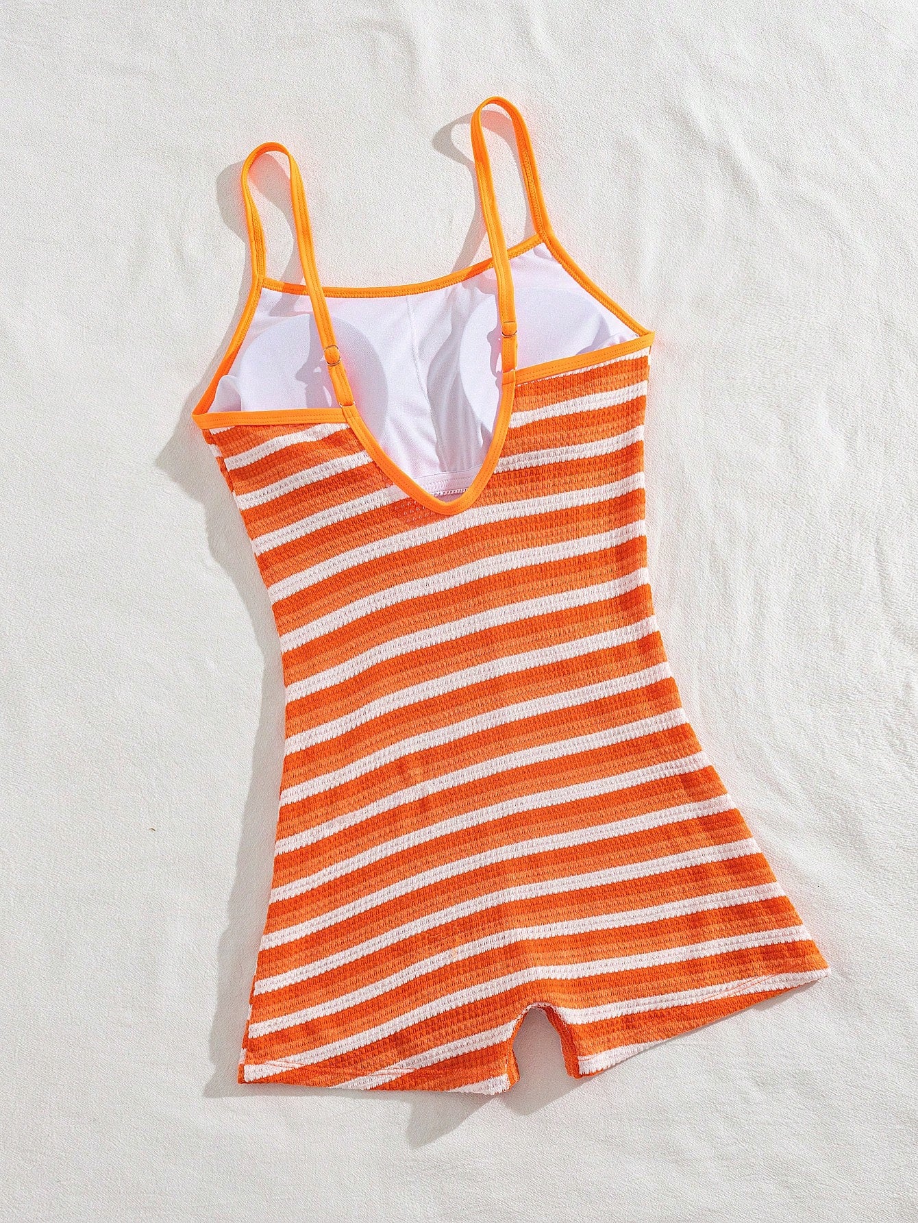 Swim SPRTY Plus Size Women One-Piece Striped Spaghetti Strap Backless Sexy Bikini Swimsuit Beach Sport Summer