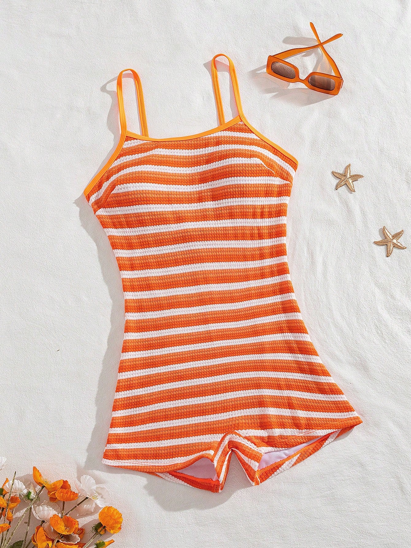Swim SPRTY Plus Size Women One-Piece Striped Spaghetti Strap Backless Sexy Bikini Swimsuit Beach Sport Summer