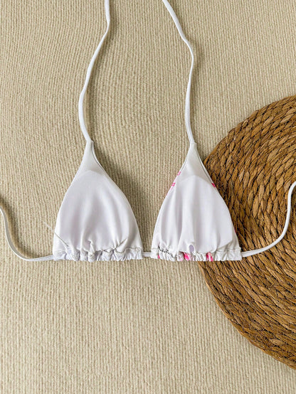 Swim Vcay New Summer Fashion Beachwear: Sexy And Elegant Floral Print Bikini Top – Swimsuits For Woman.Vacation Outfits Women.