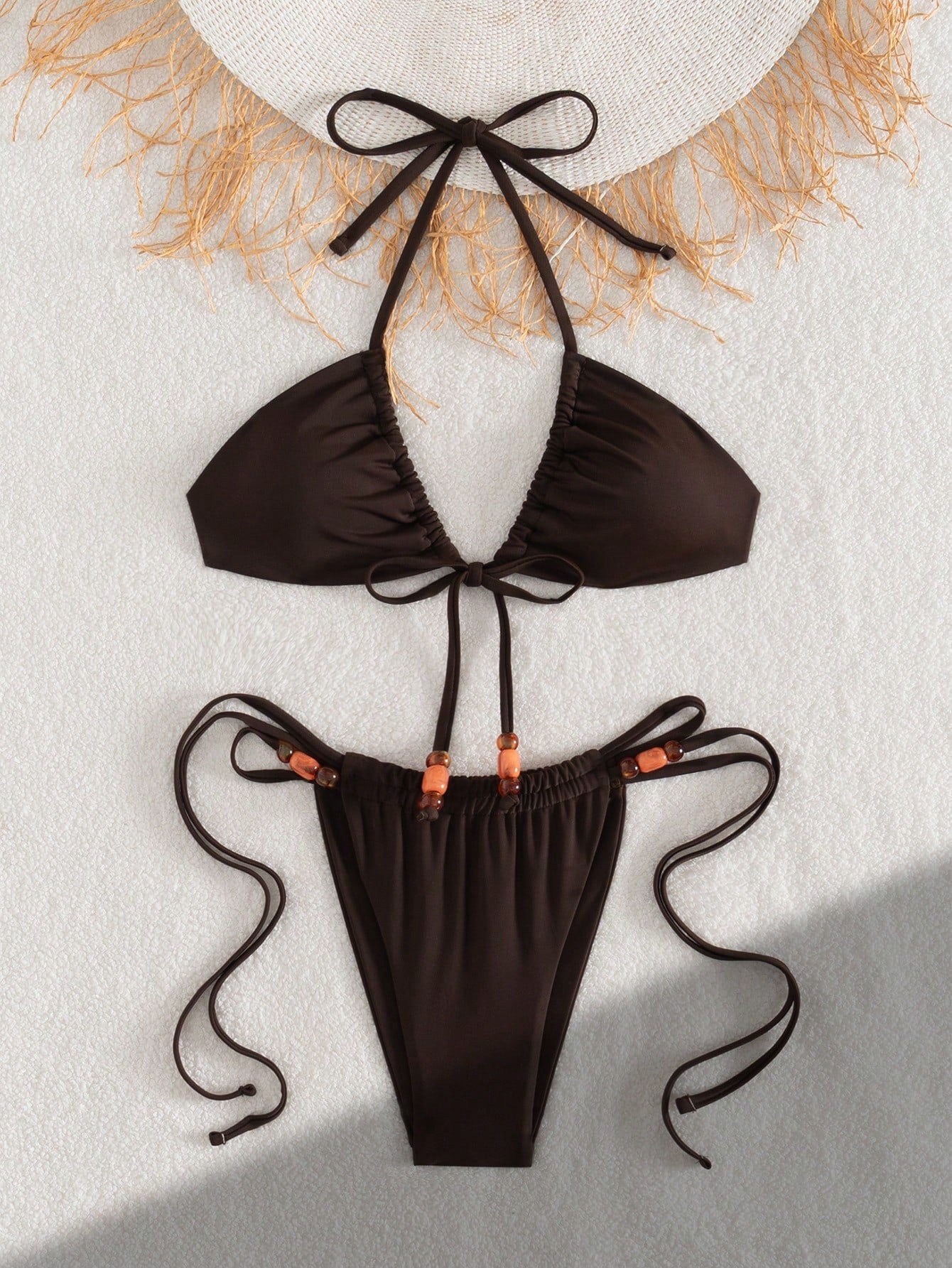 Swim Vcay Spring Summer All-Season Versatile New Women's Swimsuit Set, Knit Holiday Outfit For Party, Beach, New Year, Graduation Ceremony, Classic Color, Sexy Elegant Cute Bikini Set For Beach, Pool