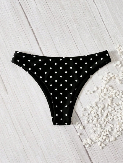 Swim Vcay Summer Beach Zebra Striped Bikini Bottom