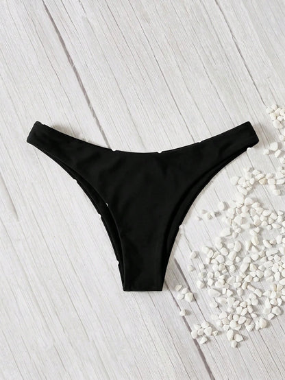 Swim Vcay Summer Beach Zebra Striped Bikini Bottom