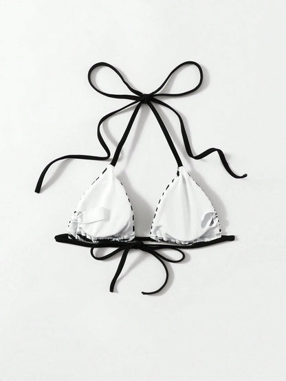 Swim Women's Fashionable Halter Bikini Top,Summer Beach