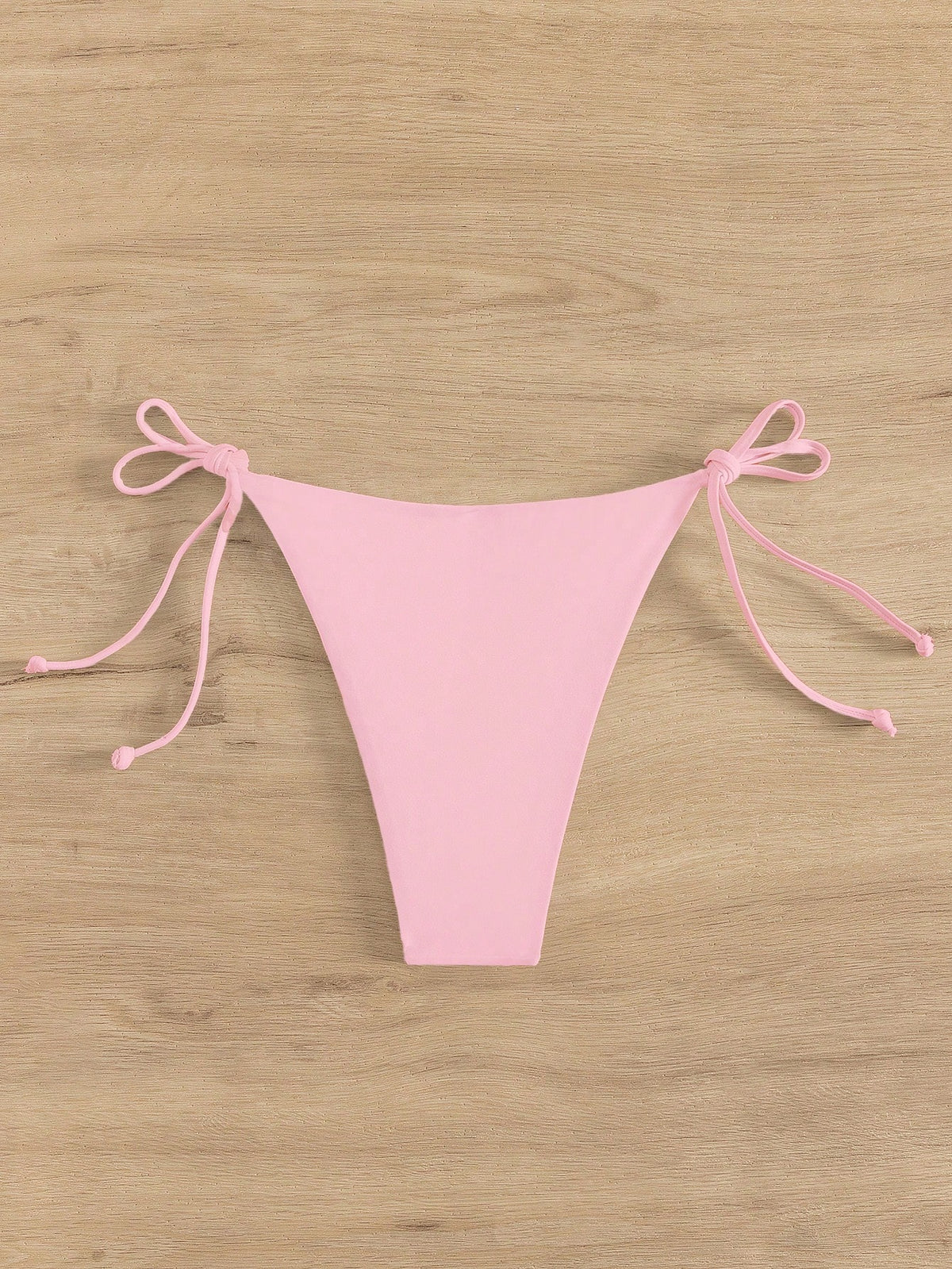 Swim Women's Solid Color Sexy Tie-Side Bikini Bottom Beach Swimwear Summer