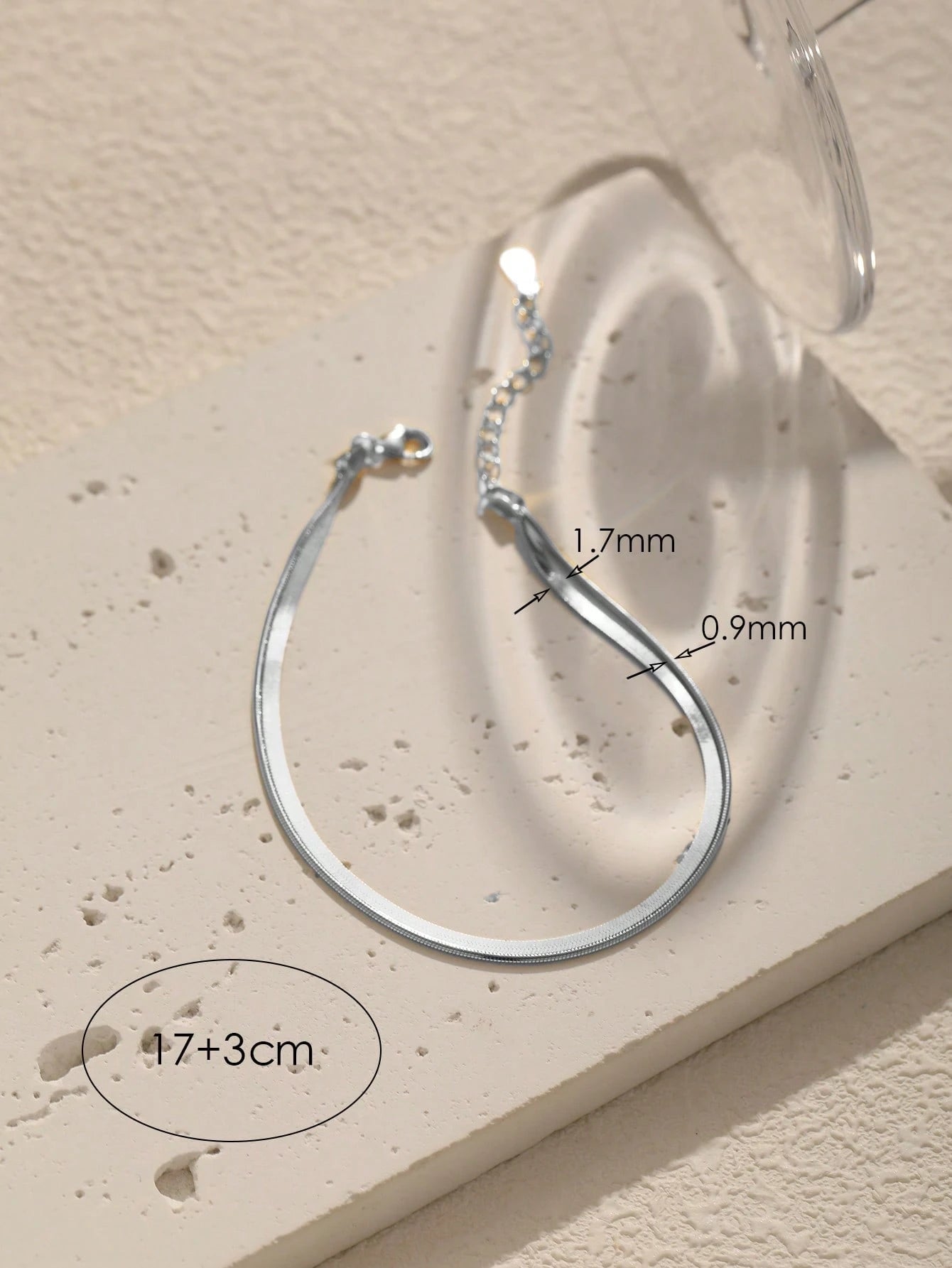SYMFNY 925 Sterling Silver Flat Fishbone Chain Bracelet, Luxury Jewelry, Birthday And Valentine's Day Gift, Unique Jewelry