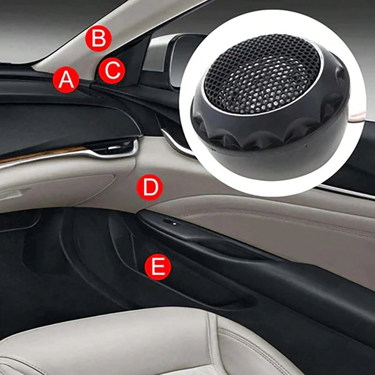 T280 Premium Car Audio Tweeter- High-End In-Car High Frequency Speaker (12V, Crystal Clear Sound Quality) For Upgrading And Enhancing Audio System