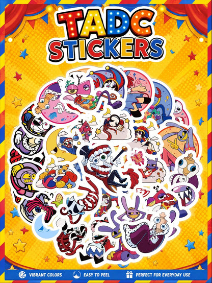 TADC Stickers, SET OF 90pcs, Jax, Ragatha, Caine, Zooble, Gangle, Kinger Stickers, Amazing Digital Stickers, Combination Stickers, Graffiti Stickers For Journal, Water Bottle, Laptop, Suitable For Lug