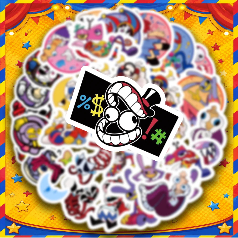 TADC Stickers, SET OF 90pcs, Jax, Ragatha, Caine, Zooble, Gangle, Kinger Stickers, Amazing Digital Stickers, Combination Stickers, Graffiti Stickers For Journal, Water Bottle, Laptop, Suitable For Lug