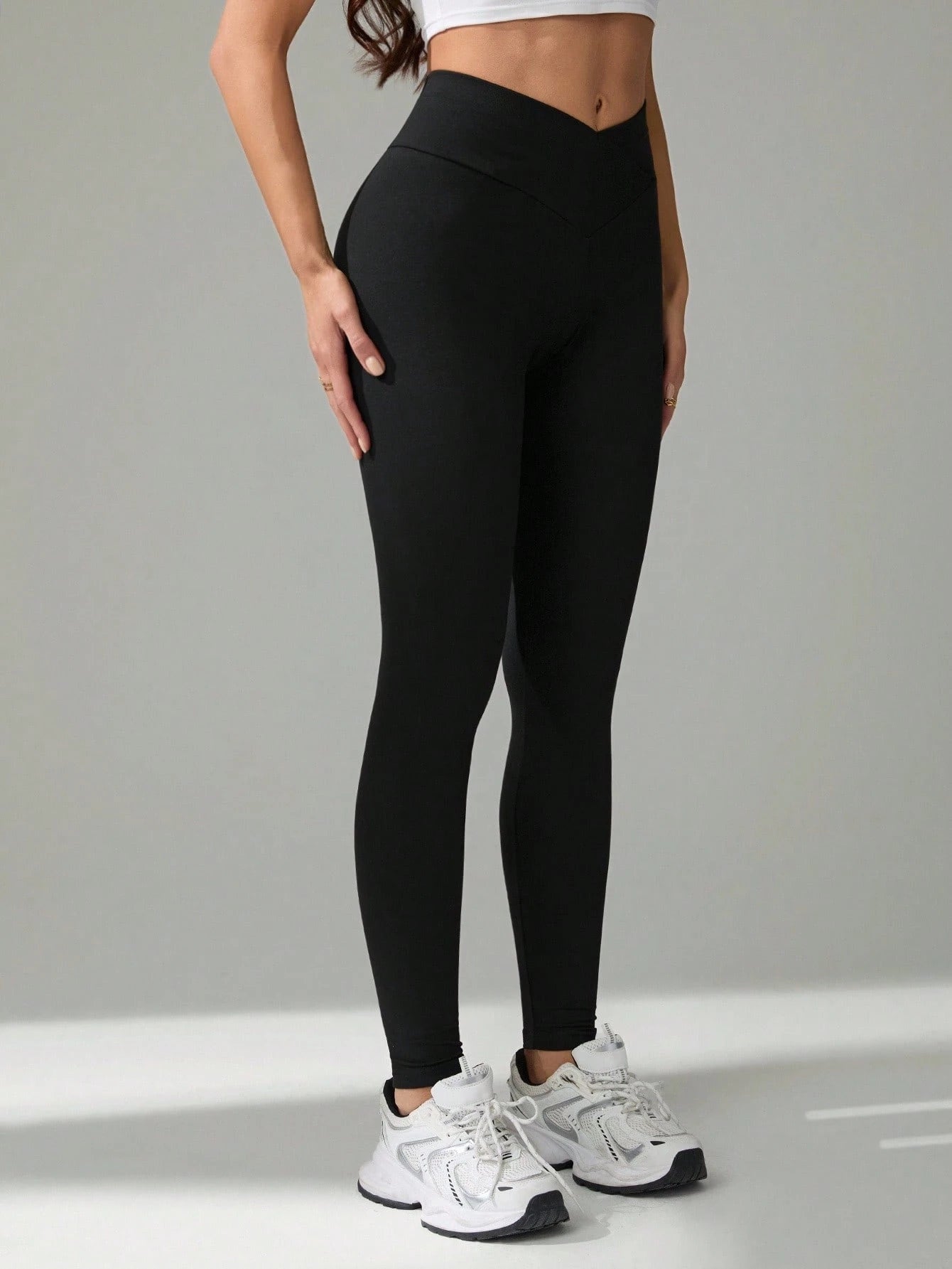 Tall Women's Solid Color Minimalist High Waist Pants, Everyday Wear, Tall Women