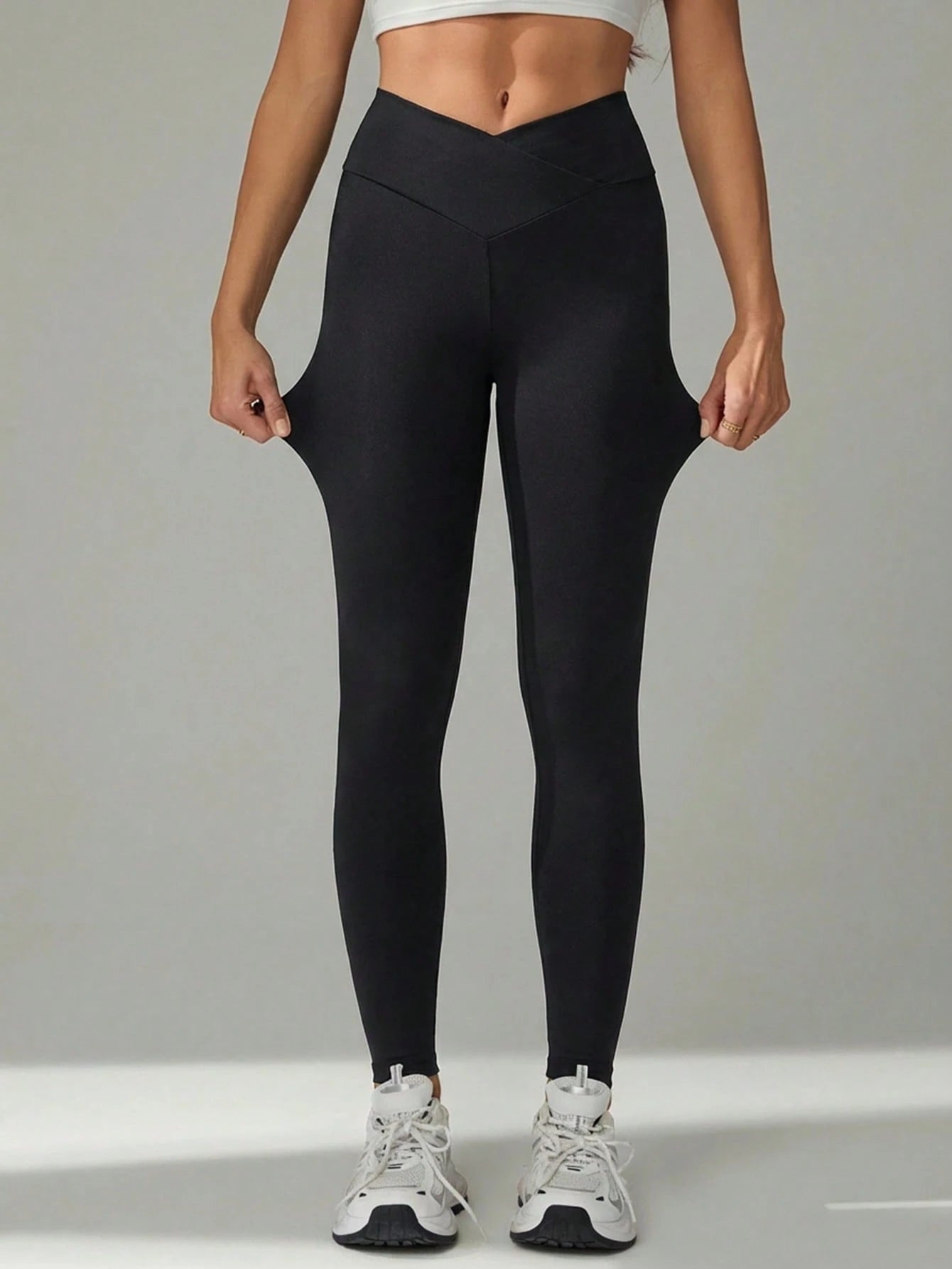 Tall Women's Solid Color Minimalist High Waist Pants, Everyday Wear, Tall Women