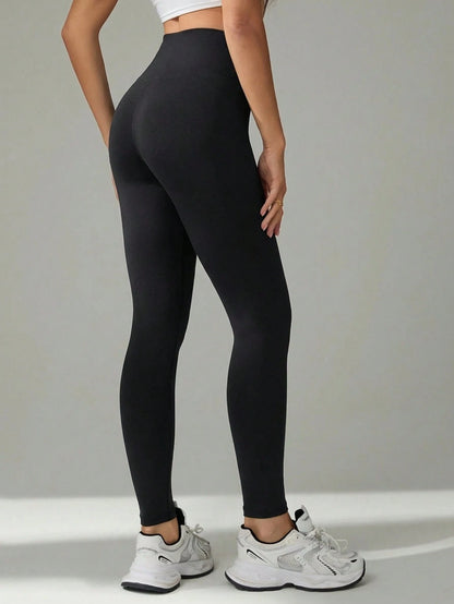 Tall Women's Solid Color Minimalist High Waist Pants, Everyday Wear, Tall Women