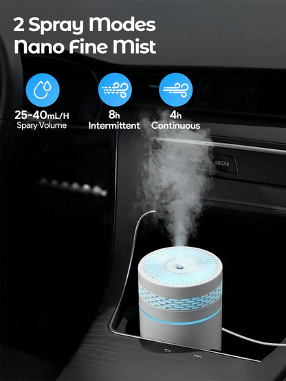Teckwe New Car Humidifier, Fine Mist Spray, Home Bedroom Aroma Diffuser Lamp, Tabletop Quiet Mist Humidifier, USB Powered, Battery-Free, Suitable For Travel, Home, Bedroom, Office And Air-Conditioned