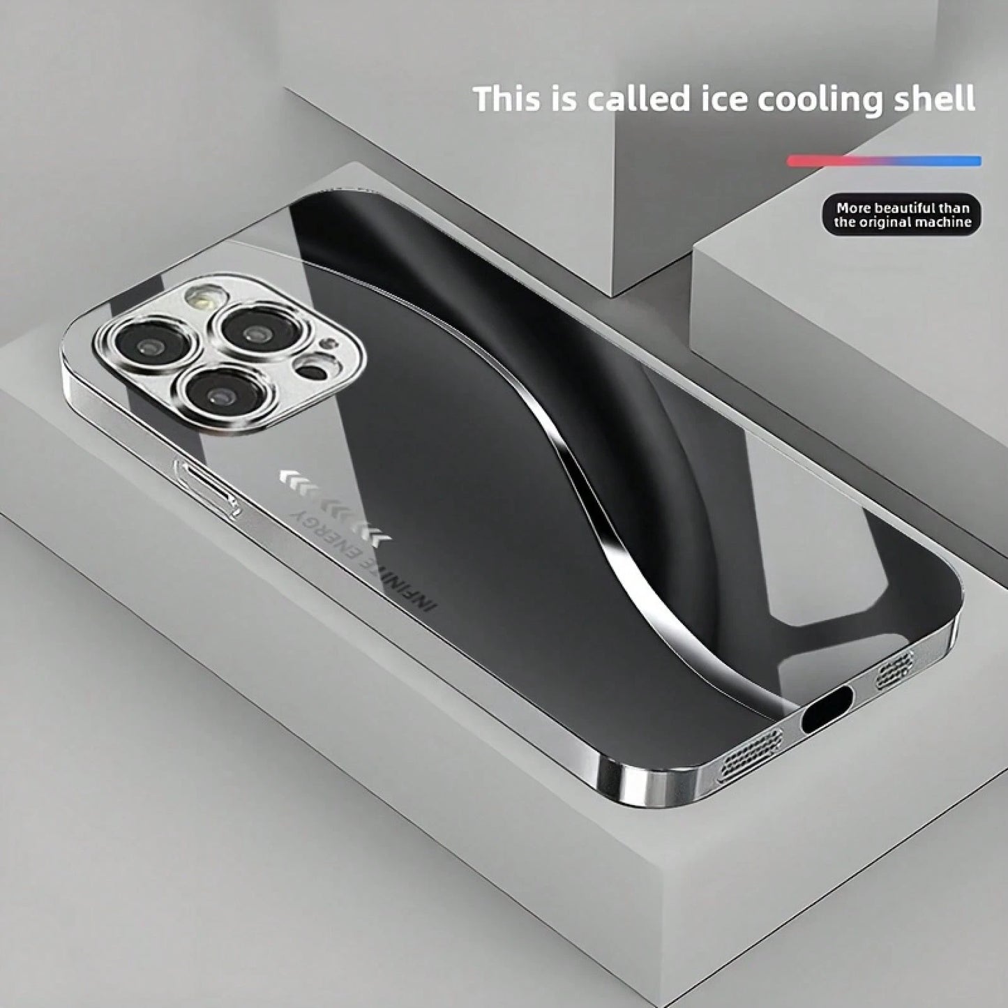 The New Gradient Full-Coverage Simple Arc-Shaped Fashionable High-Quality Electroplated Silver Glass Protective Case Is Suitable For IPhone 16 Pro Max/16 Plus/16 Pro/16, 15 Pro Max/15 Plus/15 Pro/15