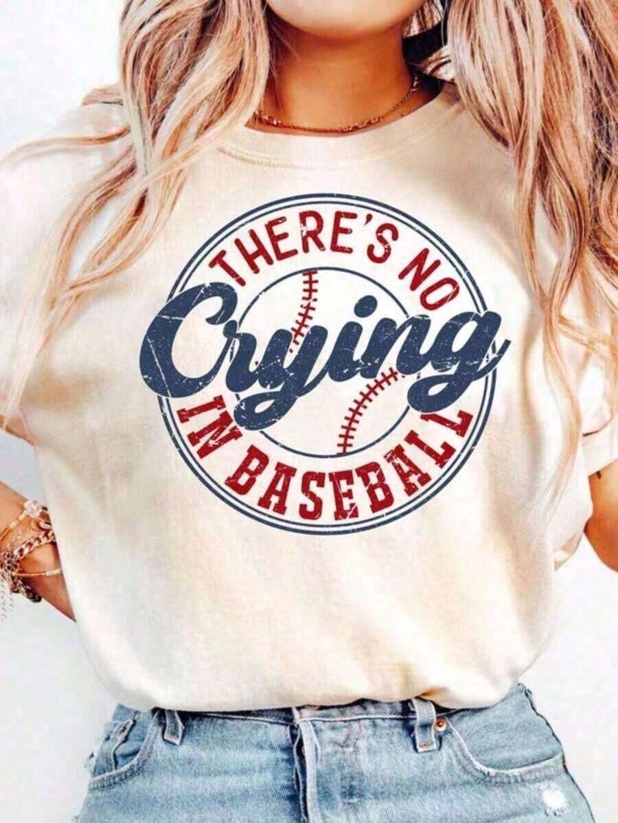 There's No Crying In Baseball Shirt, Baseball Mom-Shirt, Baseball Mama Tee, Game Day Shirt, Baseball Player Shirt, Sports Mom-Shirts