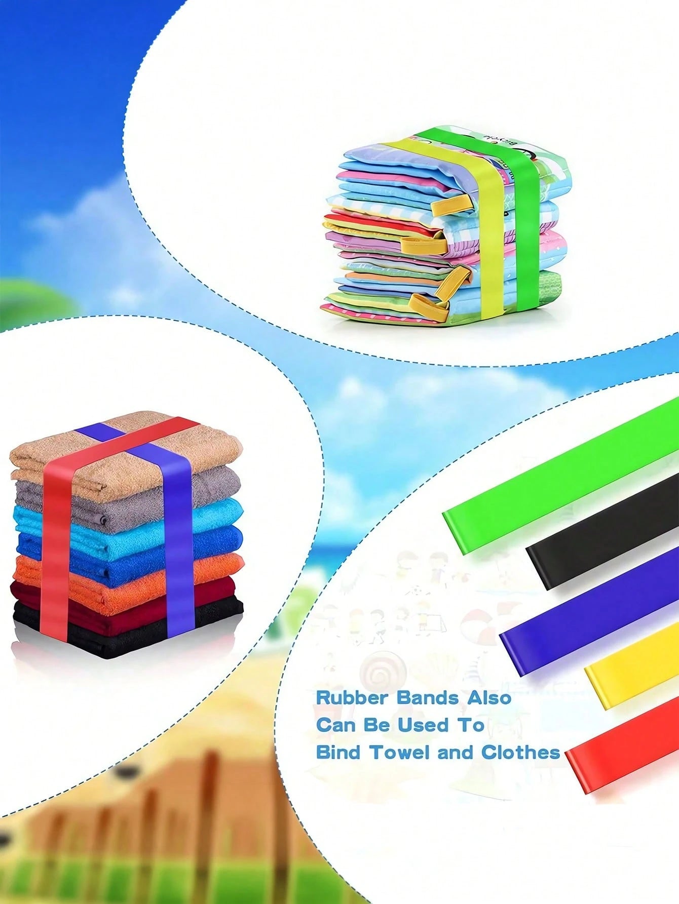 Thickened Silicone Beach Chair Towel Strap, Windproof Retractable Beach Towel Clip, Easy To Clean, Colorful, Adjustable, Reusable- Secure Fit, Suitable For Pool, Cruise, Camping, Picnic, Travel, Gym