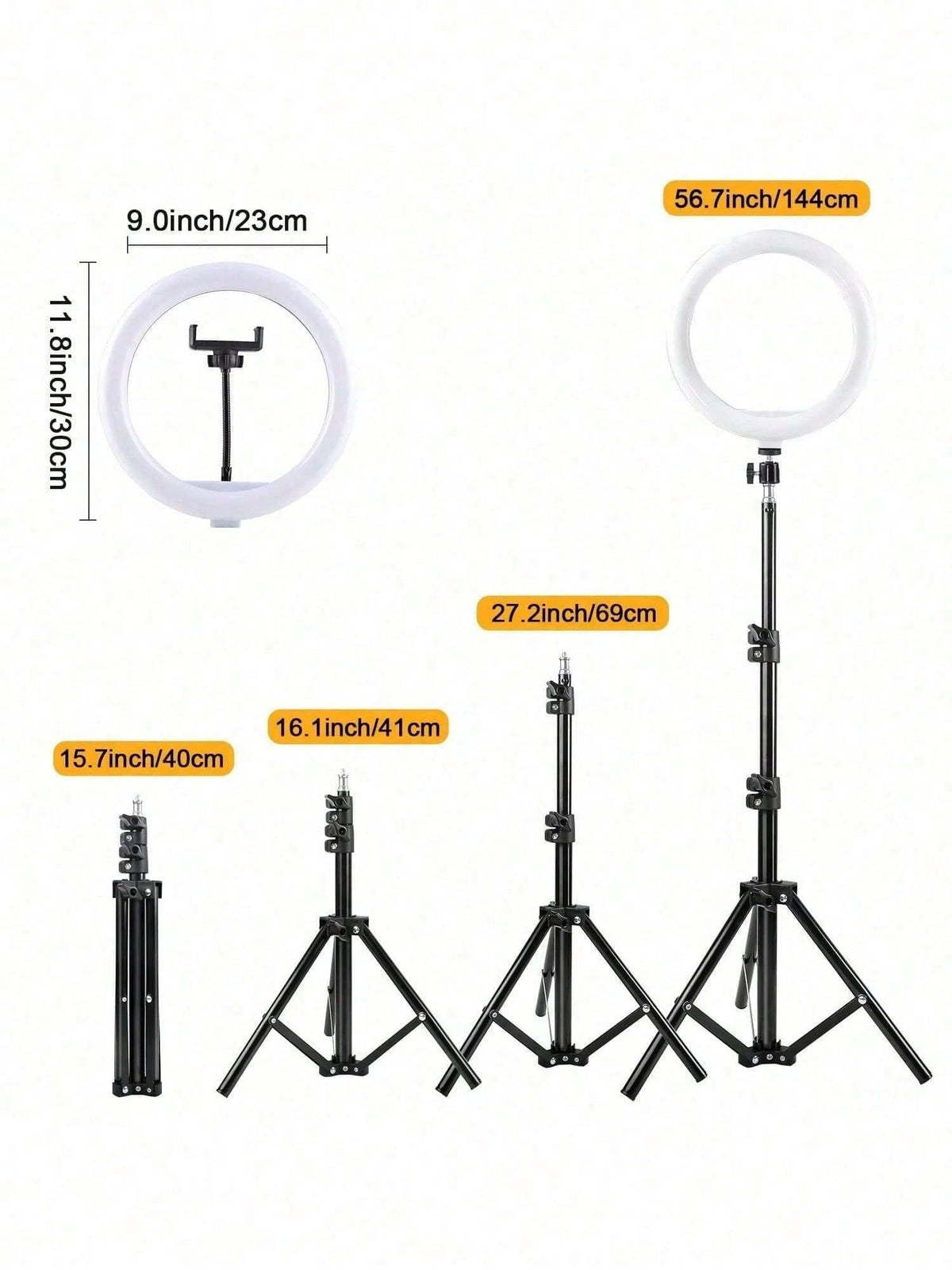 This 12-Inch LED Ring Light, Paired With A 110cm Tripod, Is USB Powered And Offers Three Switchable Colors, Making It Ideal For Various Scenarios Such As Live Streaming And Photography. Suitable For P