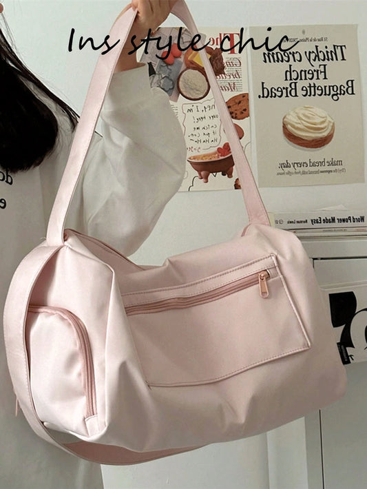 This Brand New Fashionable And Versatile Solid Color Clown-Themed Bag Has A Large Capacity, Gym Bag, Suitable For Outdoor Travel And Short-Distance