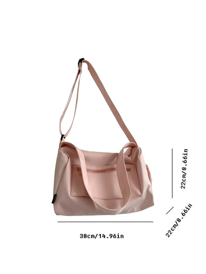 This Brand New Fashionable And Versatile Solid Color Clown-Themed Bag Has A Large Capacity, Multiple Pockets Design, And An Earphone Hole. It Is Lightweight And Portable, Suitable For Outdoor Travel A