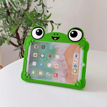 This Exquisite Cartoon Big-Eyed Frog Silicone Protective Case Is Suitable For IPad Air 4/5 10.9 Inch, 7/8/9 10.2 Inch, (A16) 11 Inch (11th Gen, 2025 Model), And. The Cute Style Is Perfect For Back To
