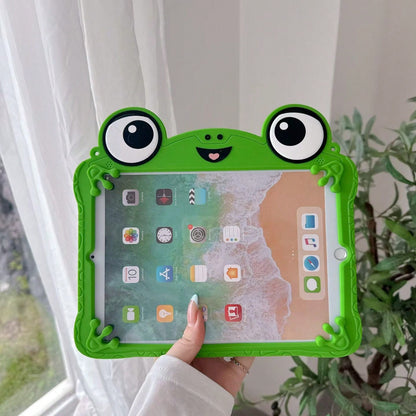 This Exquisite Cartoon Big-Eyed Frog Silicone Protective Case Is Suitable For IPad Air 4/5 10.9 Inch, 7/8/9 10.2 Inch, (A16) 11 Inch (11th Gen, 2025 Model), And. The Cute Style Is Perfect For Back To