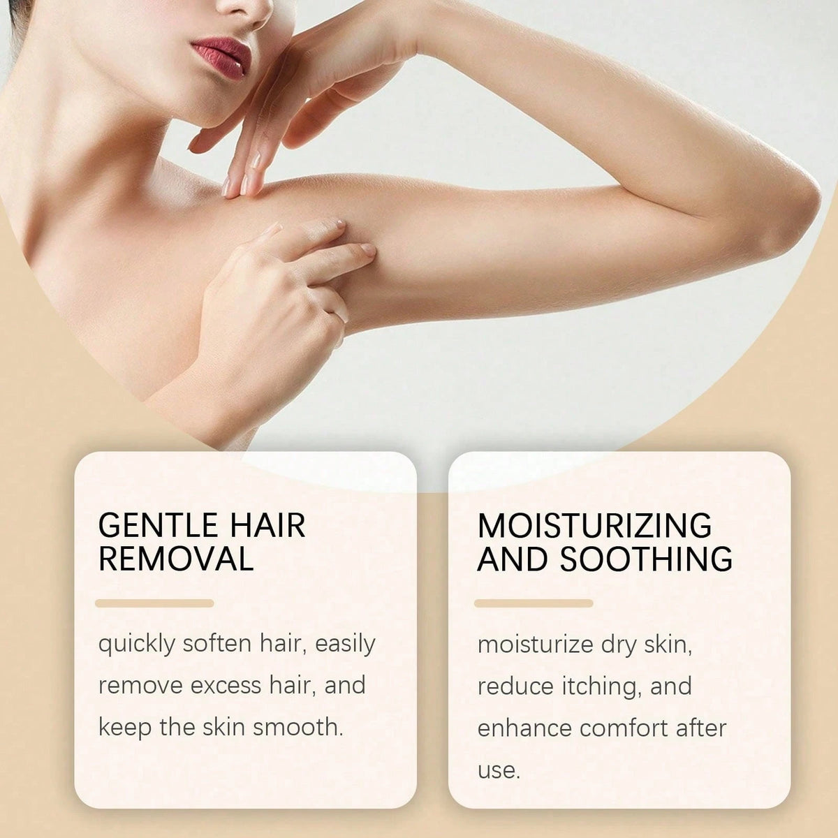 This Moisturizing Hair Removal Cream Gently Cleanses The Body, Making The Skin Smooth And Tender. Apply It Externally As A Care Cream