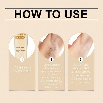 This Moisturizing Hair Removal Cream Gently Cleanses The Body, Making The Skin Smooth And Tender. Apply It Externally As A Care Cream