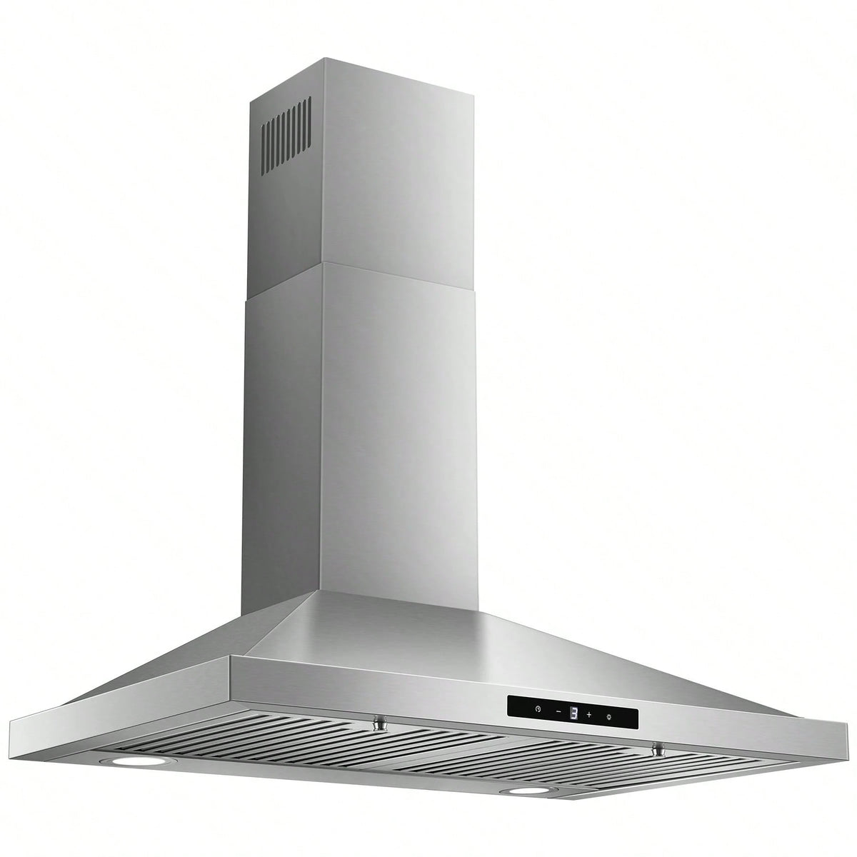 Tieasy Range Hood 30 Inch, Vent Hoods 30 Inch Stainless Steel, 450 CFM Ductless/Ducted Convertible Kitchen Hood With LED Light Baffle Filters, 3 Speed Exhaust Fan,Touch Control