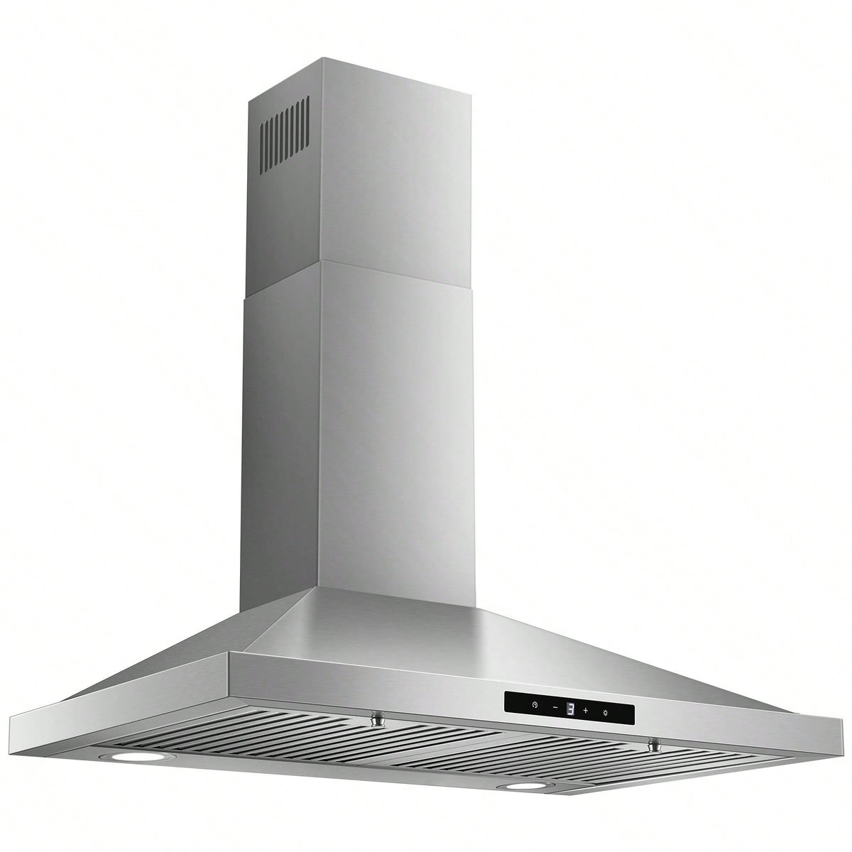 Tieasy Range Hood 30 Inch, Vent Hoods 30 Inch Stainless Steel, 450 CFM Ductless/Ducted Convertible Kitchen Hood With LED Light Baffle Filters, 3 Speed Exhaust Fan,Touch Control