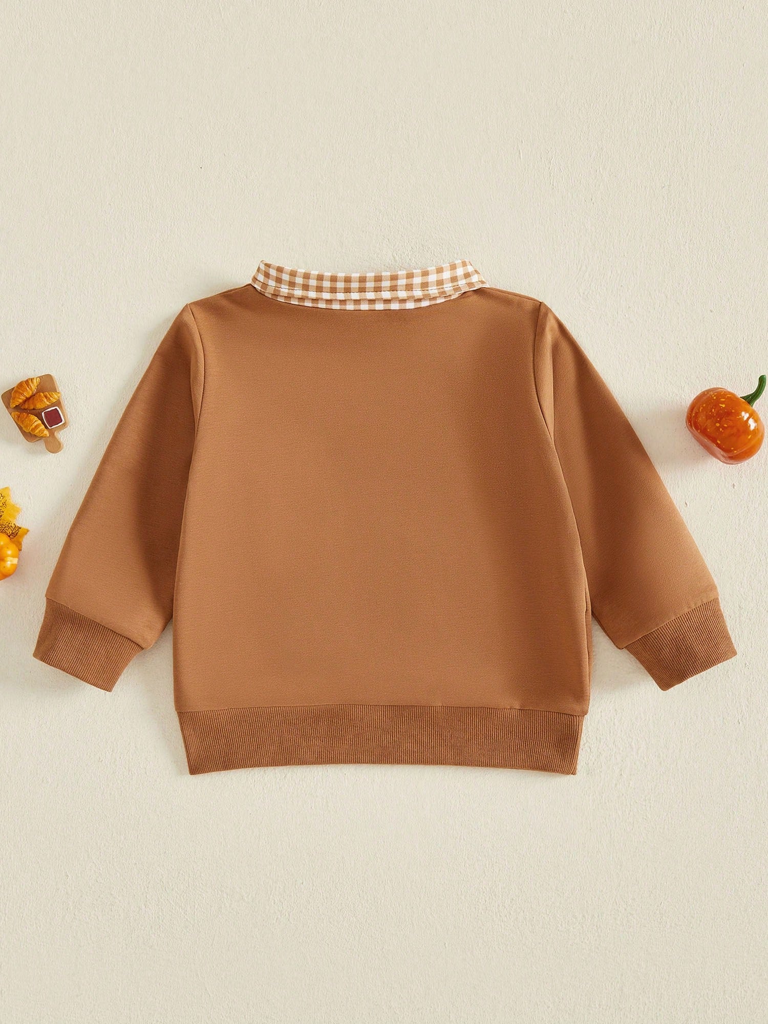 Toddler Boy Thanksgiving Pullover Sweatshirt Long Sleeve Stand Collar Tops