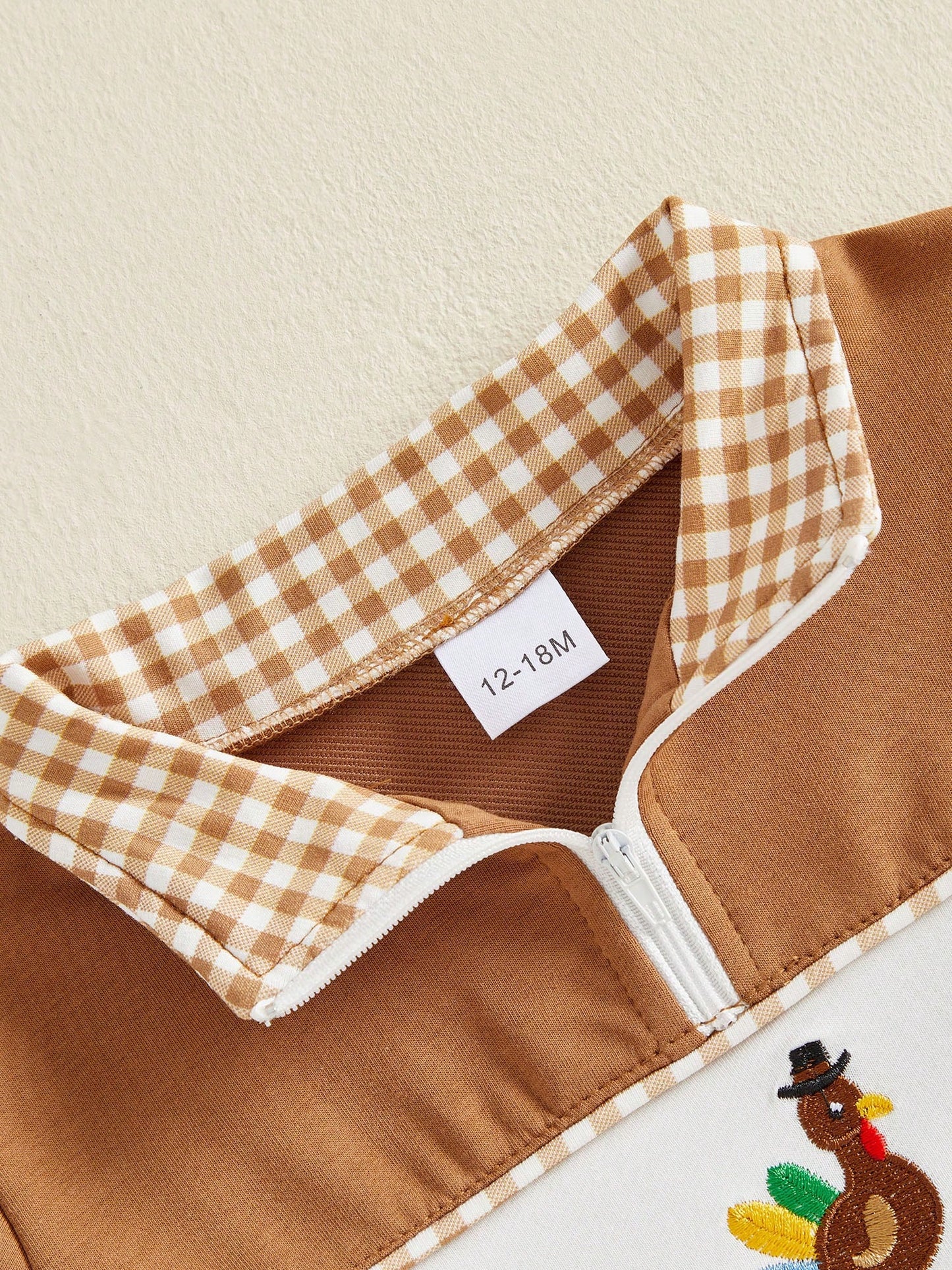 Toddler Boy Thanksgiving Pullover Sweatshirt Long Sleeve Stand Collar Tops