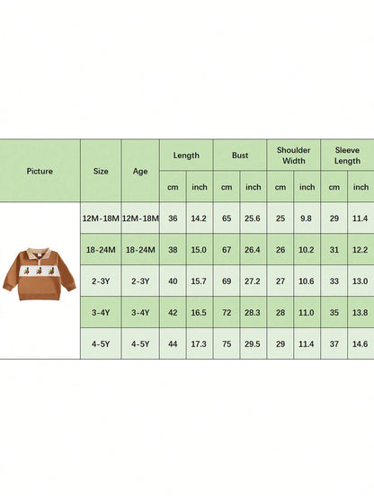Toddler Boy Thanksgiving Pullover Sweatshirt Long Sleeve Stand Collar Tops