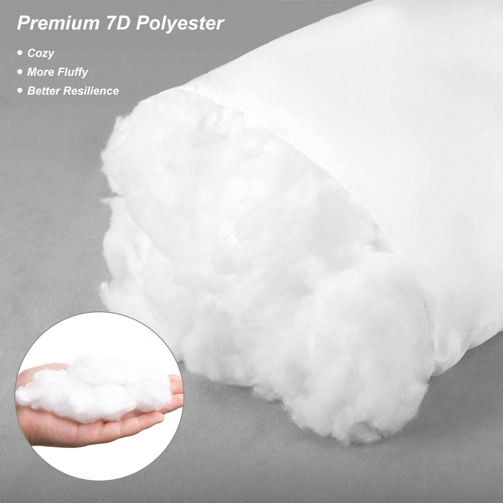 Tomnk 4/6 Pack All-Weather Outdoor Pillow Inserts, 18x18/20x20 Inch Waterproof Square Pillow Forms, Quick-Dry Cushion Filler For Patio Furniture, Garden, Deck & Porch Decor