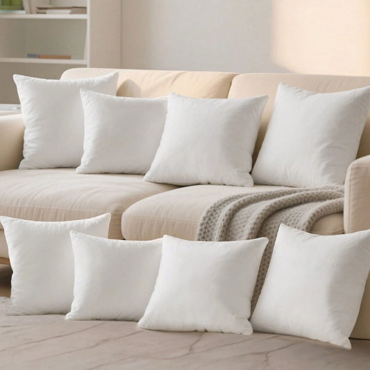 Tomnk 4pcs 18x18"/20x20" Pillow Inserts, White Waterproof FabricPillow Forms Soft Microfiber Filled, Pillow Inserts For Decorative Pillow Covers Cushion Bed Couch And Sofa